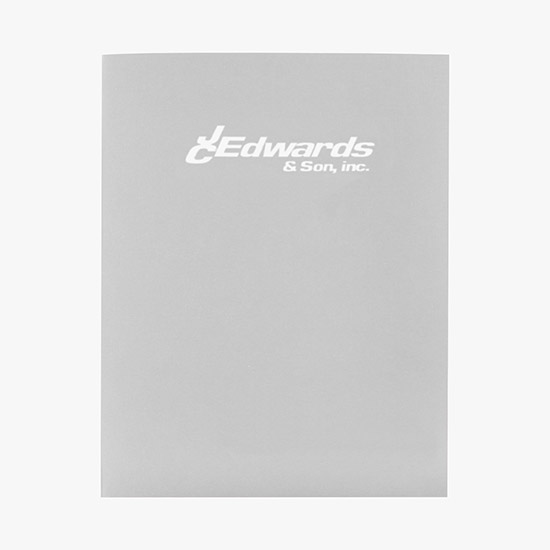 Linen Presentation Folder - Hot Stamped - Business Card Slits with Rolodex Card