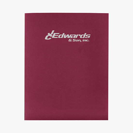 Linen Presentation Folder - Hot Stamped - Business Card Slits One Pocket