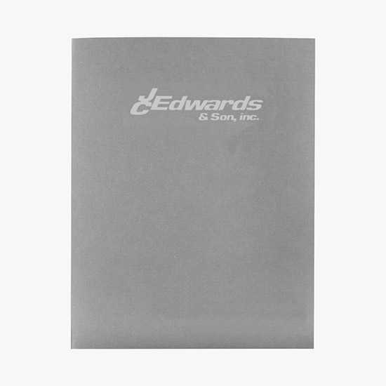 Linen Presentation Folder - Hot Stamped - Business Card Slits Two Pockets