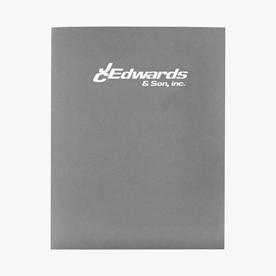 Linen Presentation Folder - Hot Stamped - Business Card Slits Two Pockets