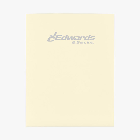 Linen Presentation Folder - Hot Stamped - Business Card Slits Two Pockets