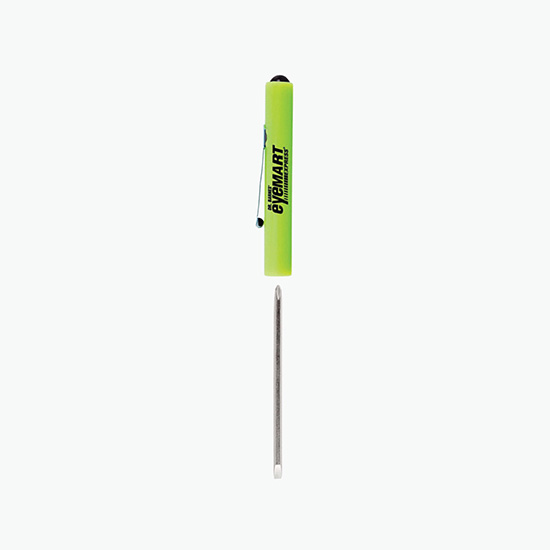 Pocket Partner Reversible Blade Screwdriver with Button Top