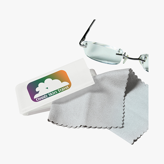 Eyeglass Cleaning Cloth with Case - Full Color