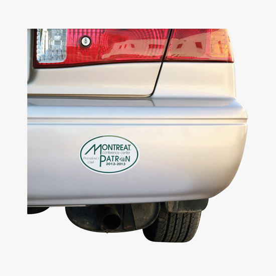 Removable Oval Bumper Sticker - 4 x 6