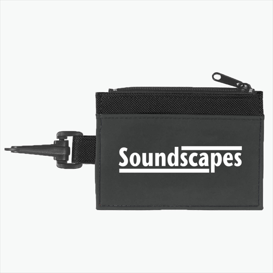 Zippered Pouch ID Holder w/Black Pocket