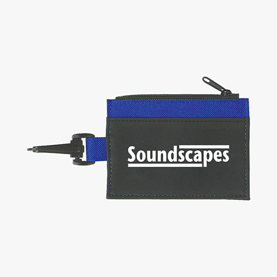 Zippered Pouch ID Holder w/Black Pocket