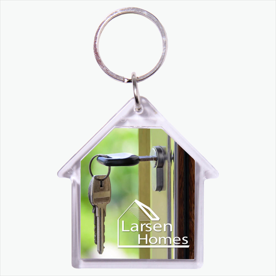 Full Color Acrylic Key Tag - House