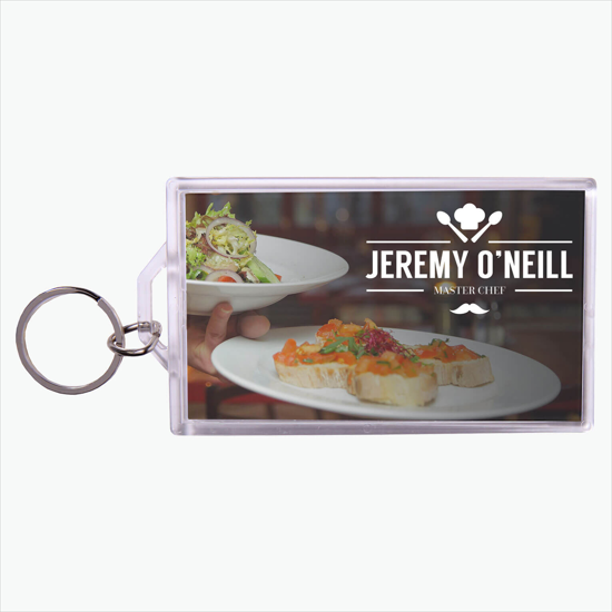 Full Color Acrylic Key Tag - XL Rectangle