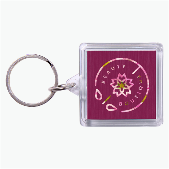 Full Color Acrylic Key Tag - Square