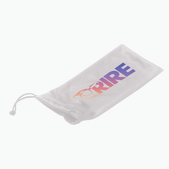 Microfiber Drawstring Glasses Pouch - Full Color