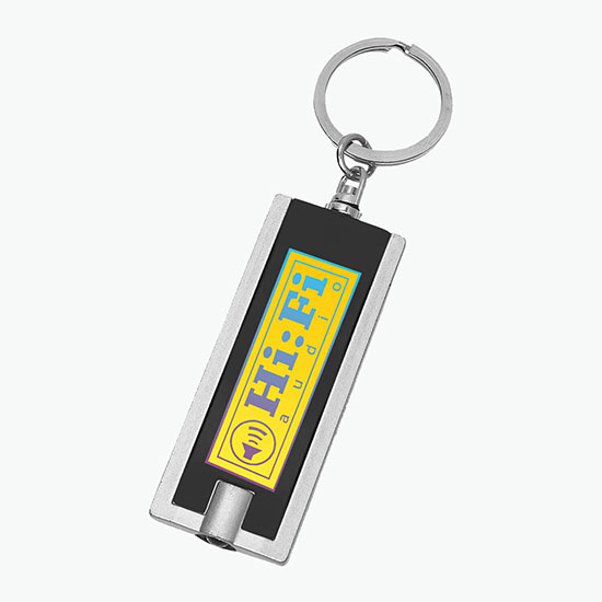 Rectangular Flashlight Keychain - Full Color