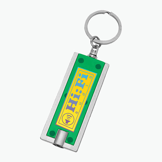 Rectangular Flashlight Keychain - Full Color