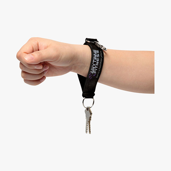 Full Color Neoprene Wristband with Key Ring & Lobster Clip