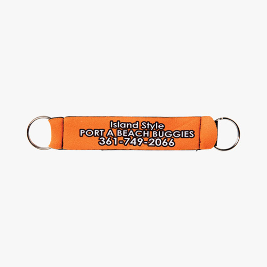 Full Color Neoprene Wristband with Dual Key Rings