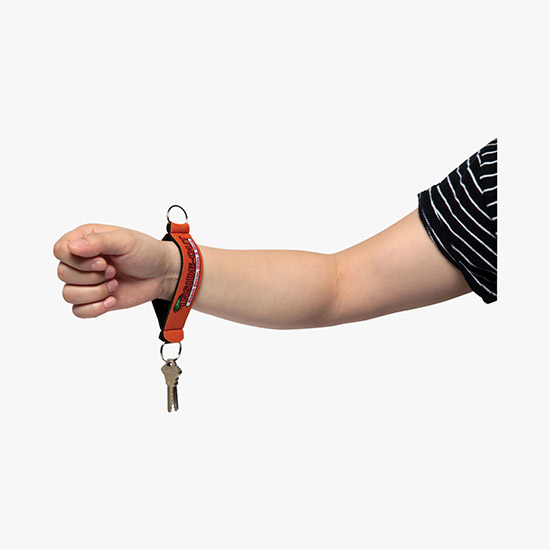 Full Color Neoprene Wristband with Dual Key Rings