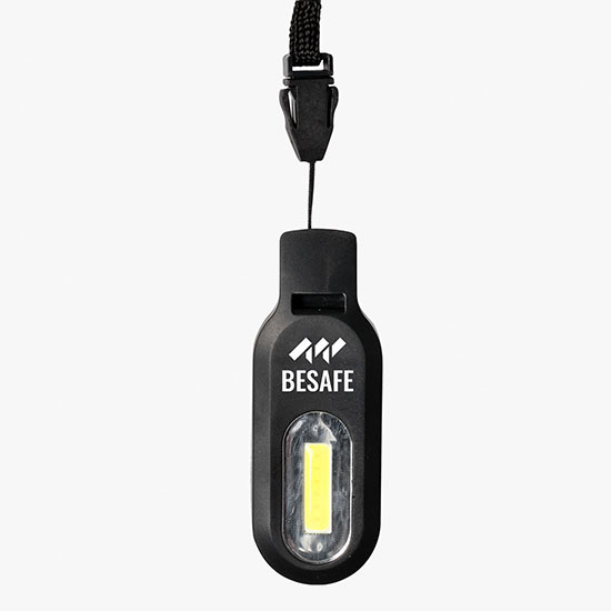 Safety Whistle COB Light with Lanyard