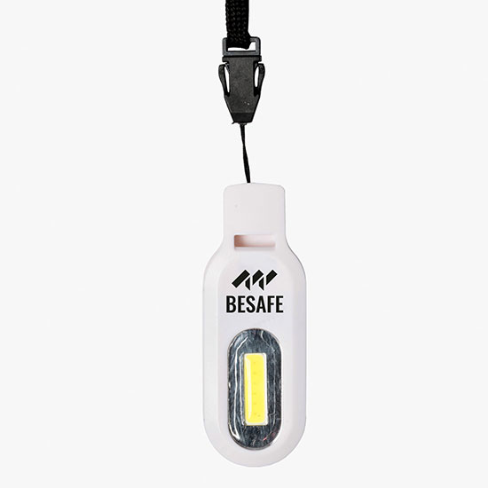 Safety Whistle COB Light with Lanyard