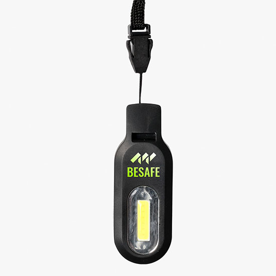 Safety Whistle COB Light with Lanyard - Full Color