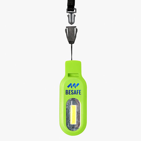 Safety Whistle COB Light with Lanyard - Full Color