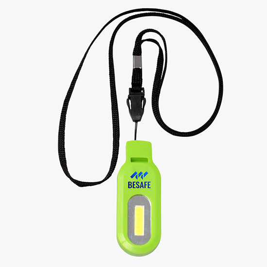 Safety Whistle COB Light with Lanyard - Full Color