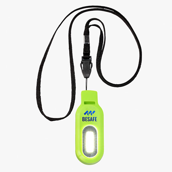 Safety Whistle COB Light with Lanyard - Full Color