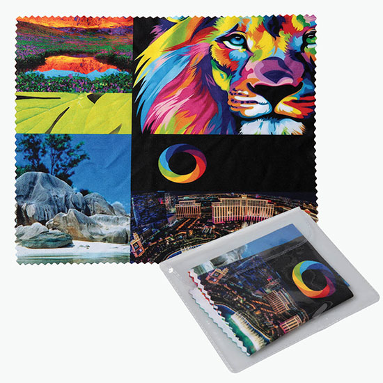 Full Color Microfiber Cloth in Pouch - 7 x 9 - 24-Hour Production