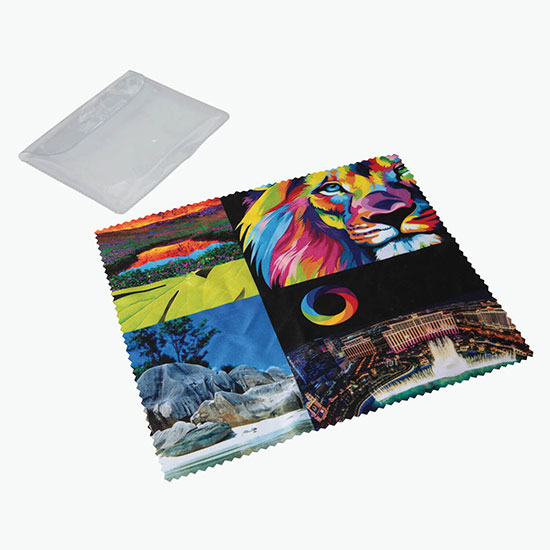 Full Color Microfiber Cloth in Pouch - 7 x 9 - 24-Hour Production
