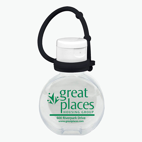 Round Hand Sanitizer w/ Silicone Leash 1oz