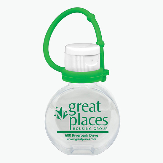 Round Hand Sanitizer w/ Silicone Leash 1oz