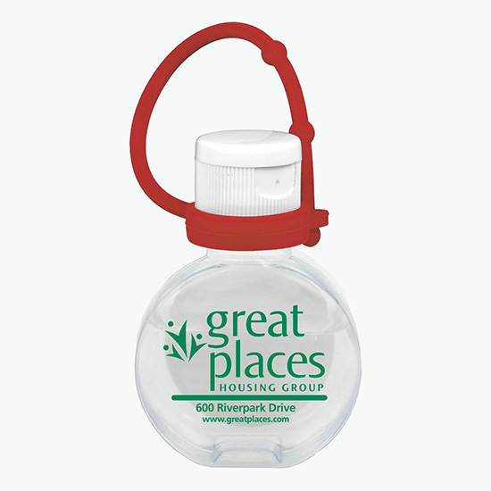 Round Hand Sanitizer w/ Silicone Leash 1oz