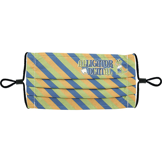 Full Color Pleated Face Mask - 2 Ply