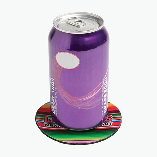 Full Color Round Rubber Back Coaster - 24-Hour Production
