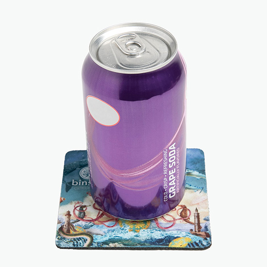 Full Color Square Rubber Back Coaster - 24-Hour Production