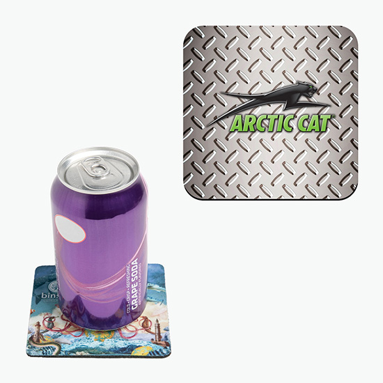 Full Color Square Rubber Back Coaster - 24-Hour Production