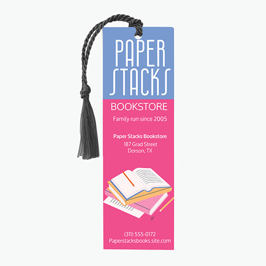 Tassel Bookmark - 1-3/4 x 5-1/2 - 1-Sided