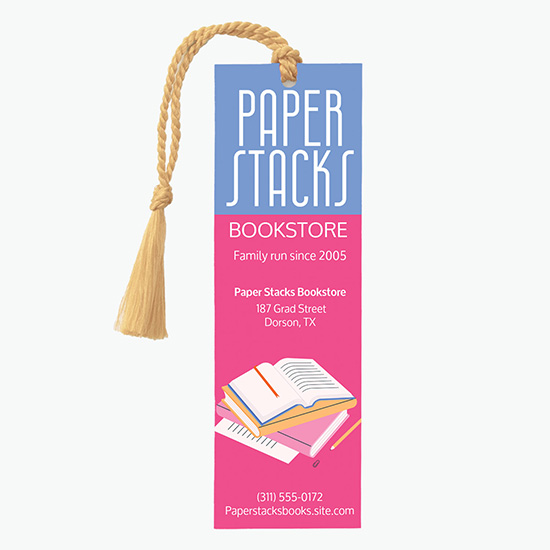 Tassel Bookmark - 1-3/4 x 5-1/2 - 1-Sided