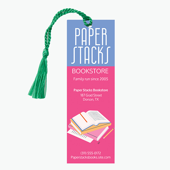 Tassel Bookmark - 1-3/4 x 5-1/2 - 1-Sided