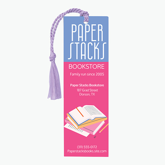 Tassel Bookmark - 1-3/4 x 5-1/2 - 1-Sided