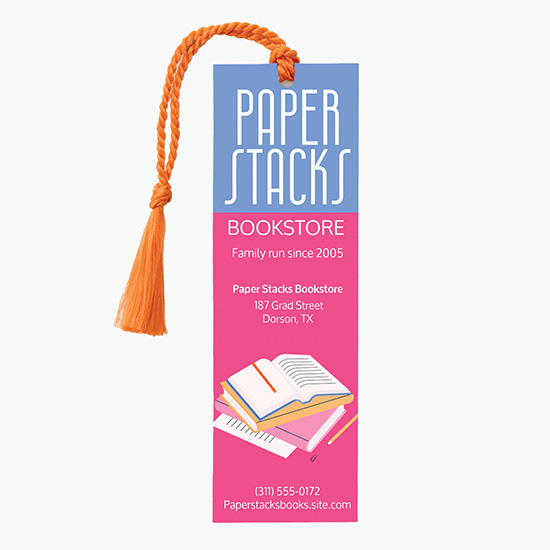 Tassel Bookmark - 1-3/4 x 5-1/2 - 1-Sided