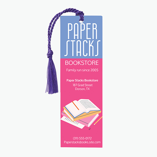 Tassel Bookmark - 1-3/4 x 5-1/2 - 1-Sided