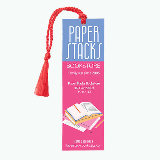 Tassel Bookmark - 1-3/4 x 5-1/2 - 1-Sided