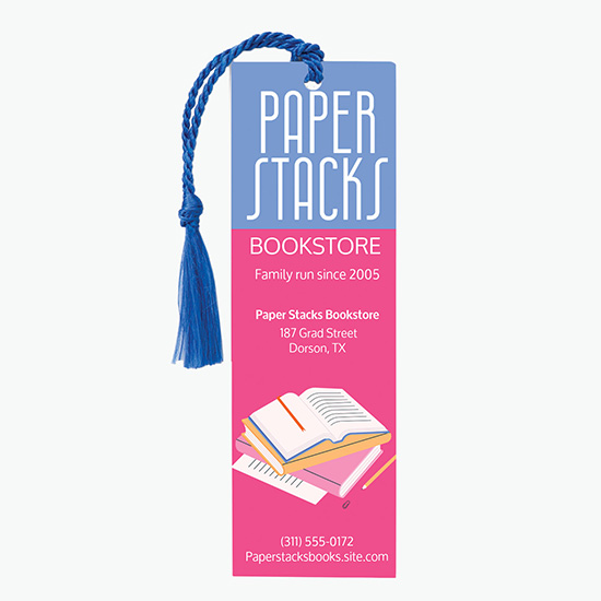 Tassel Bookmark - 1-3/4 x 5-1/2 - 1-Sided