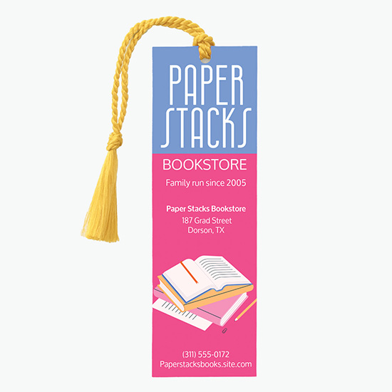 Tassel Bookmark - 1-3/4 x 5-1/2 - 1-Sided