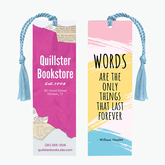 Tassel Bookmark - 1-3/4 x 5-1/2 - 2-Sided