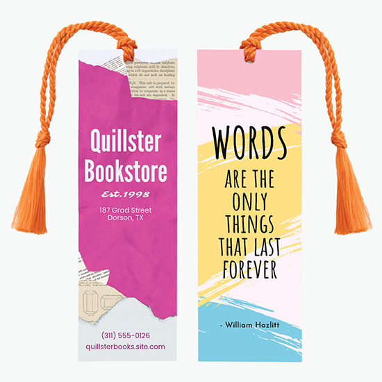 Tassel Bookmark - 1-3/4 x 5-1/2 - 2-Sided