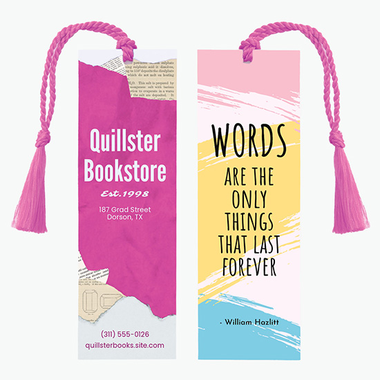 Tassel Bookmark - 1-3/4 x 5-1/2 - 2-Sided