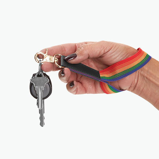 Rainbow Wrist Strap Keychain