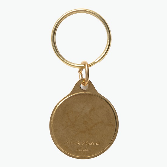 USA Brass Metal Key Tag - Oval