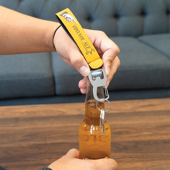 Neoprene Wristband Bottle Opener and Key Holder