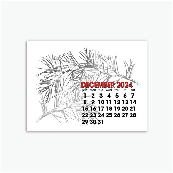 Full Color Stick Up Calendar - Left Circle